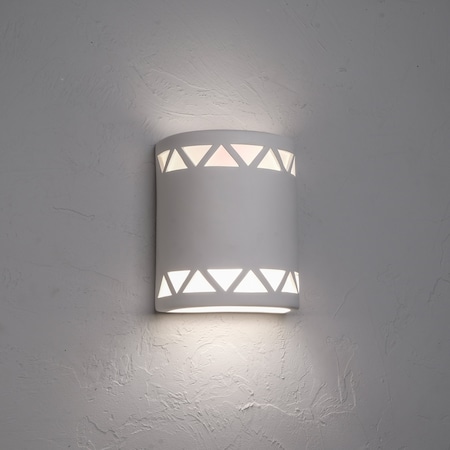 Luxury Lighting Jaken 10in. High Ceramic Outdoor Wall Light, Paintable White Bisque 101-09 W ud-7-17